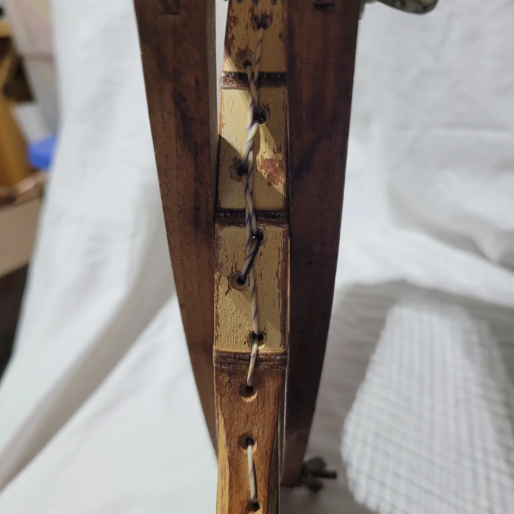 Vintage Wooden Sears Ladies Gold Trophy Tennis Racket with Press - Picture 9 of 9